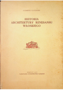 Historia architektury renesansu włoskiego