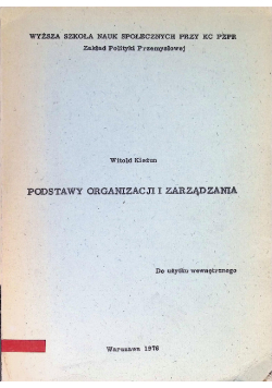 Podstawy organizacji i zarządzania