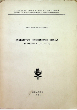 Osadnictwo historycznej krajny w XVI-XVIII w