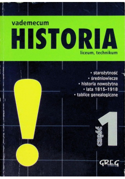 Historia vademecum liceum, technikum Część 1