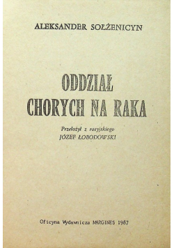 Oddział chorych na raka