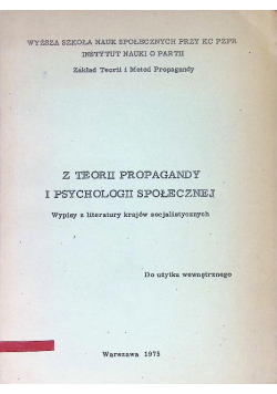 Z teorii propagandy i psychologii społecznej
