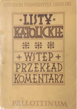 Listy katolickie Wstęp przekład komentarz