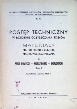 Postęp techniczny w dziedzinie oczyszczania Tom 2 Część 2