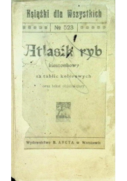 Atlasik ryb 1925 r.