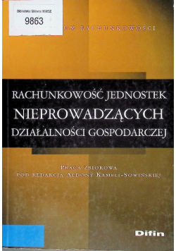 Rachunkowość jednostek nieprowadzących działalności gospodarczej