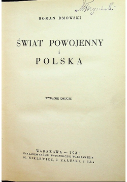 Świat powojenny i Polska 1931 r.