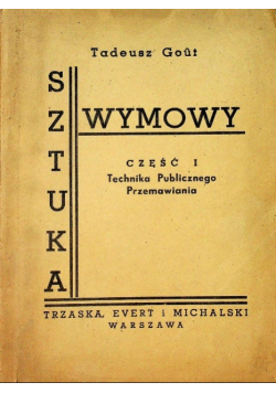 Sztuka wymowy Część 1 1926 r.