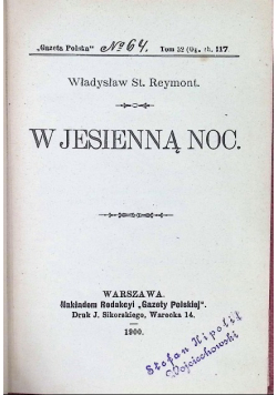 W jesienną noc