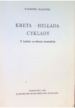 Kreta Hellada Cyklady