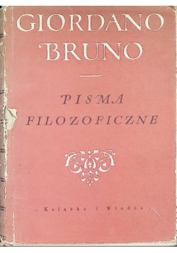 Bruno Pisma filozoficzne