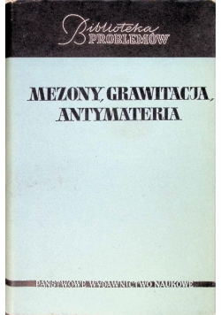Mezony grawitacja antymateria
