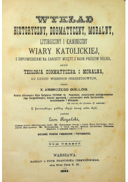 Wykład wiary katolickiej 1892 r.