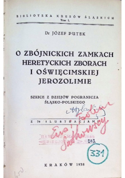 O zbójnickich zamkach Heretyckich zborach i oświęcimskiej Jerozolimie, 1938 r.