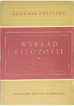 Wykład filozofii Elementy 1950 r.