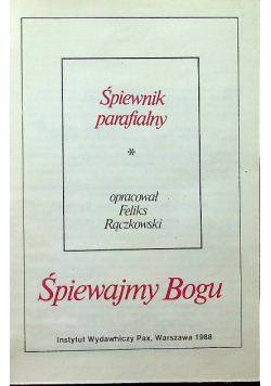 Śpiewnik Śpiewajmy Bogu