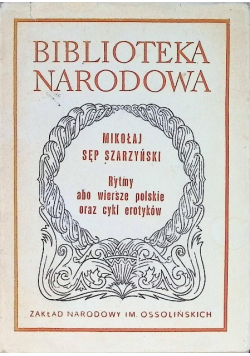 Rytmy albo wiersze polskie oraz cykl erotyków