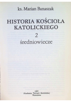 Historia kościoła katolickiego Tom 2