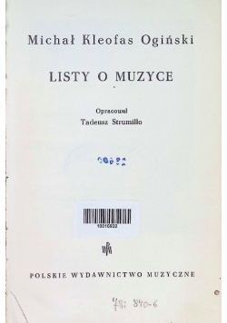 Listy o muzyce