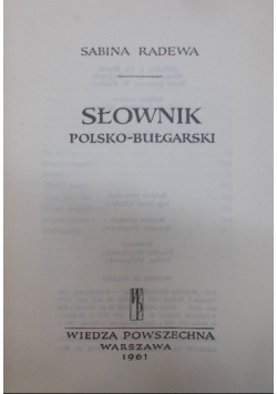 Słownik polsko bułgarski