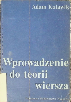 Wprowadzenie do teorii wiersza