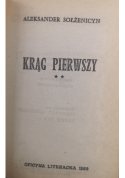 Krąg Pierwszy Tom 2