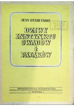 Dziwy instynktu owadów i pająków 1948 r.