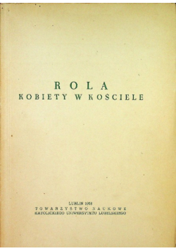 Rola kobiety w kościele