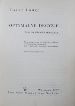 Optymalne decyzje