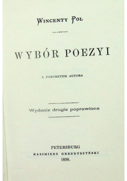 Pol Wybór poezji Reprint z 1989 r.