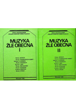 Muzyka źle obecna tom 1 i 2