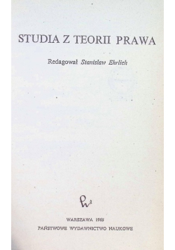 Studia z teorii prawa
