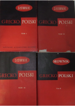 Słownik grecko polski Tom 1 do 4