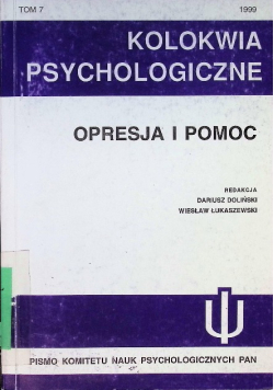 Kolokwia psychologiczne Tom 7