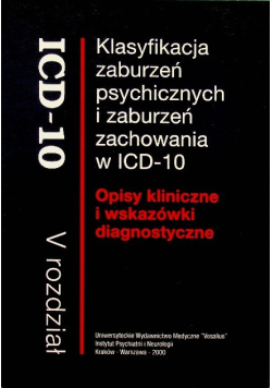Klasyfikaja zaburzeń psychicznych i zaburzeń zachowania a ICD - 10