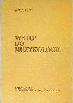 Wstęp do muzykologii