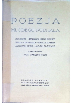 Poezja młodego Podhala 1937 r.