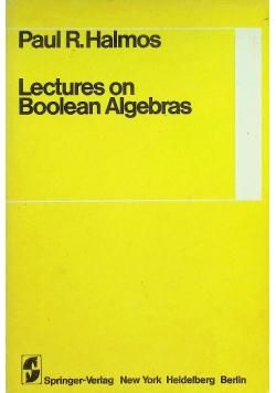 Lectures on Boolean Algebras