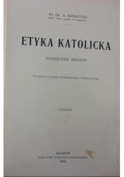 Etyka katolicka 1925 r.