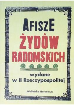 Afisze Żydów radomskich wydane w II RP