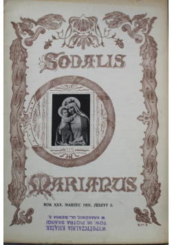 Sodalis Marianus Zeszyt 1 1931 r.