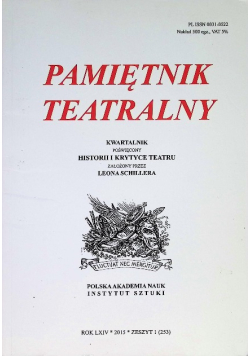 Pamiętnik teatralny Zeszyt Nr 1 / 15