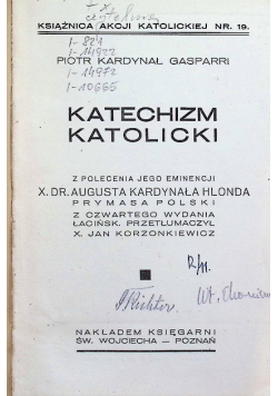 Katechizm Katolicki  1932 r.