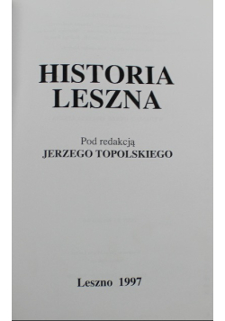 Historia Leszna
