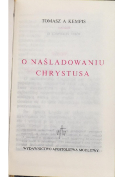 O naśladowaniu Chrystusa