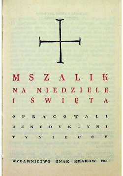 Mszalik na niedziele i święta