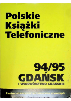 Polskie książki telefoniczne 94 95 Gdańsk i województwo Gdańskie