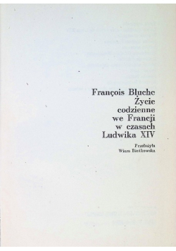 Życie codzienne we Francji w czasach ludwika XIV