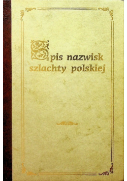 Spis nazwisk szlachty polskiej