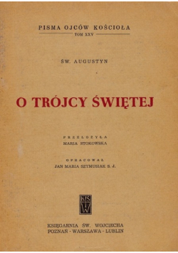 O trójcy świętej Tom XXV
